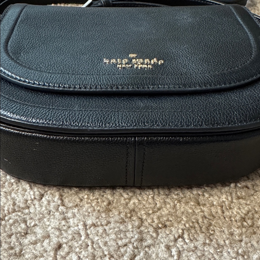 kate spade Black Pebbled Leather Crossbody with Gold Logo - Picture 3 of 6